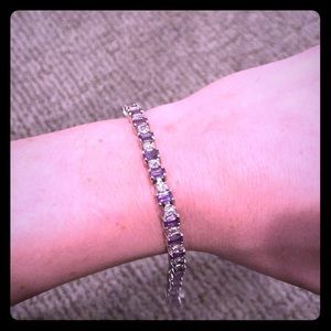 Formal Amethyst and Crystal Bracelet